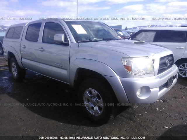 5TEJU62N67Z457491 - 2007 TOYOTA TACOMA DOUBLE CAB PRERUNNER SILVER photo 1