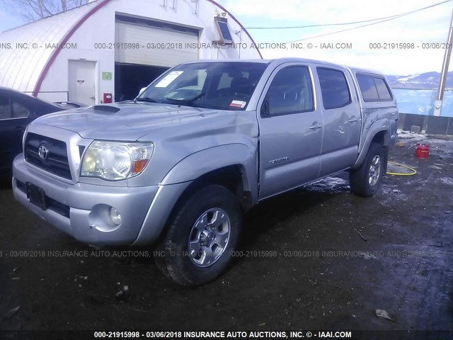 5TEJU62N67Z457491 - 2007 TOYOTA TACOMA DOUBLE CAB PRERUNNER SILVER photo 2