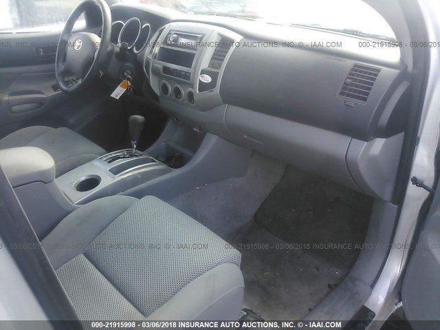 5TEJU62N67Z457491 - 2007 TOYOTA TACOMA DOUBLE CAB PRERUNNER SILVER photo 5