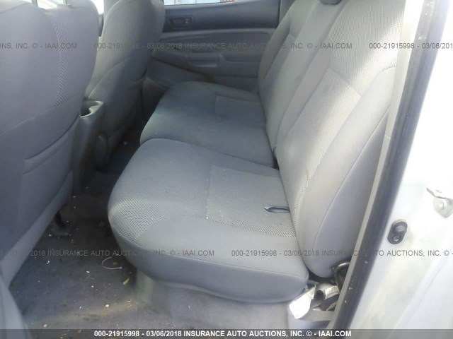 5TEJU62N67Z457491 - 2007 TOYOTA TACOMA DOUBLE CAB PRERUNNER SILVER photo 8