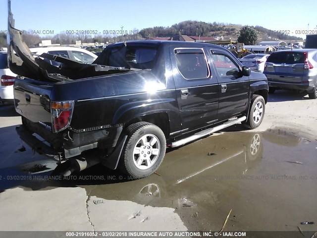 2HJYK16216H529534 - 2006 HONDA RIDGELINE RT BLACK photo 4