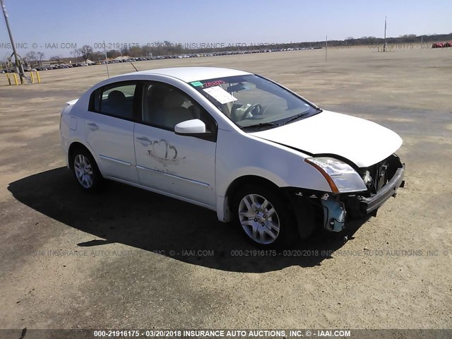 3N1AB6APXCL687818 - 2012 NISSAN SENTRA 2.0/2.0S/SR/2.0SL WHITE photo 1