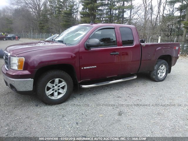 1GTEK19J27Z545768 - 2007 GMC NEW SIERRA K1500 MAROON photo 2