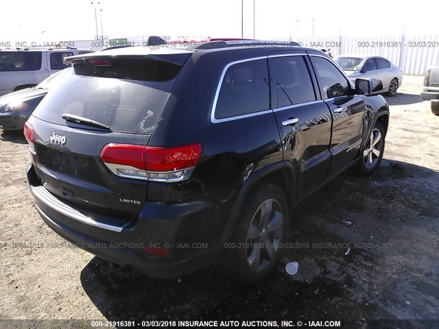 1C4RJEBGXEC138100 - 2014 JEEP GRAND CHEROKEE LIMITED BLACK photo 4