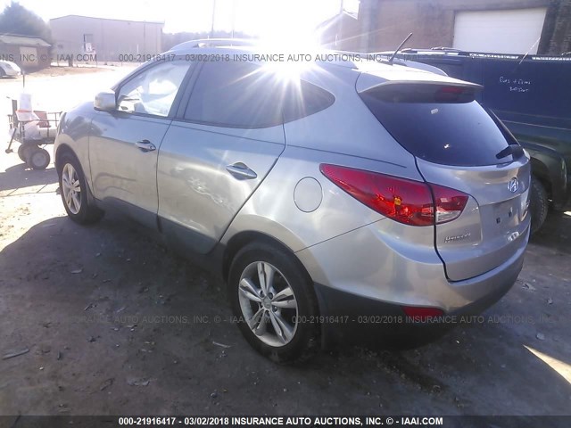 KM8JU3AC7BU186534 - 2011 HYUNDAI TUCSON GLS/LIMITED SILVER photo 3