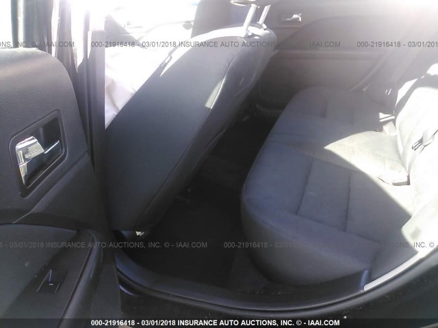 3FAHP0HA7CR207684 - 2012 FORD FUSION SE BLACK photo 8