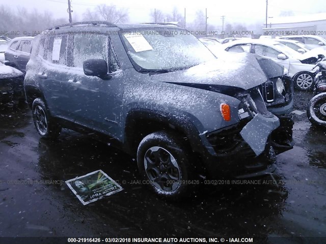 ZACCJBAB4HPF90487 - 2017 JEEP RENEGADE SPORT Մոխրագույն լուսանկար 1