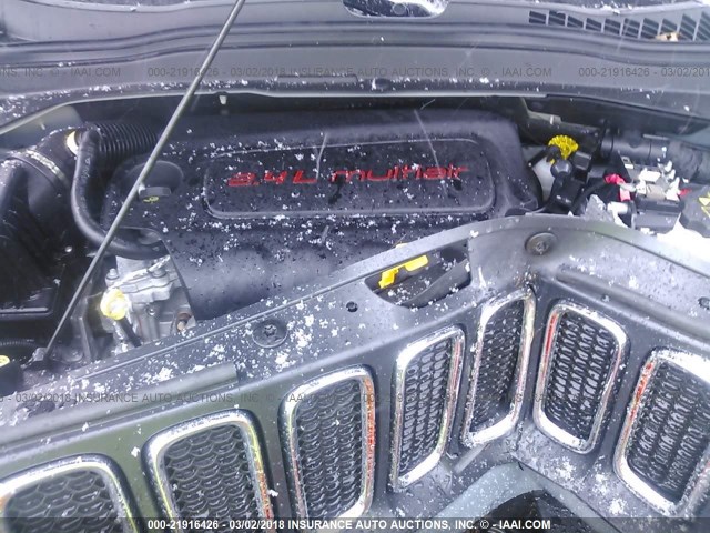 ZACCJBAB4HPF90487 - 2017 JEEP RENEGADE SPORT Մոխրագույն լուսանկար 10