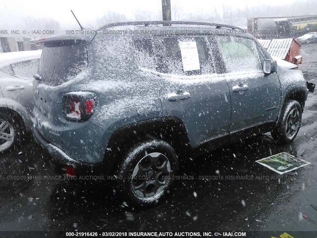 ZACCJBAB4HPF90487 - 2017 JEEP RENEGADE SPORT Մոխրագույն լուսանկար 4