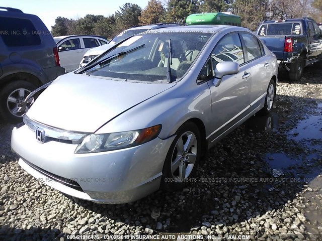 1HGFA16918L106729 - 2008 HONDA CIVIC EXL SILVER photo 2