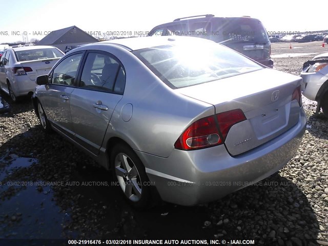 1HGFA16918L106729 - 2008 HONDA CIVIC EXL SILVER photo 3