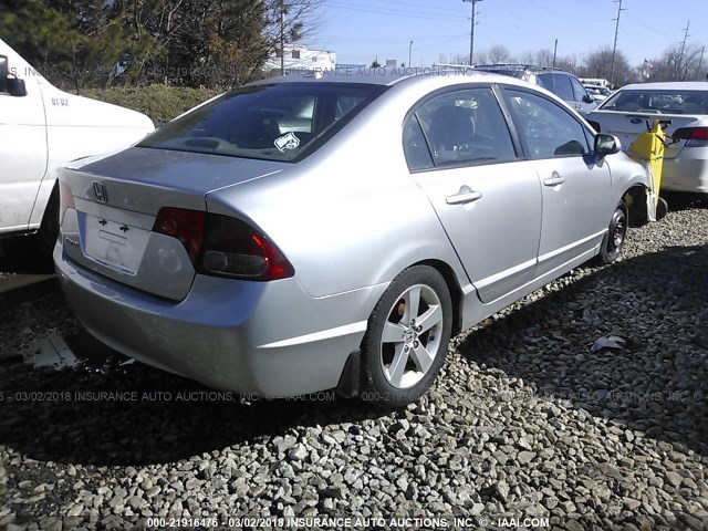 1HGFA16918L106729 - 2008 HONDA CIVIC EXL SILVER photo 4