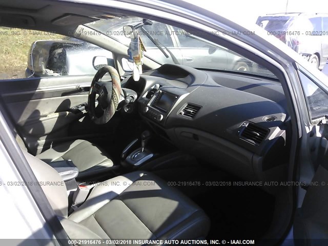1HGFA16918L106729 - 2008 HONDA CIVIC EXL SILVER photo 5