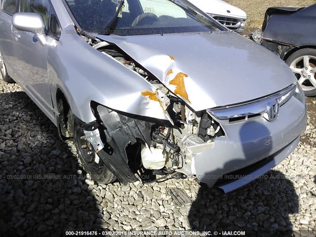 1HGFA16918L106729 - 2008 HONDA CIVIC EXL SILVER photo 6