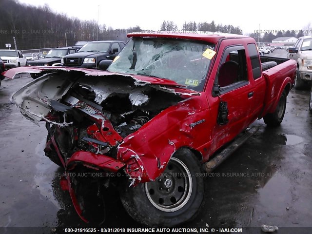 1FTZR45EX3TA45166 - 2003 FORD RANGER SUPER CAB RED photo 2