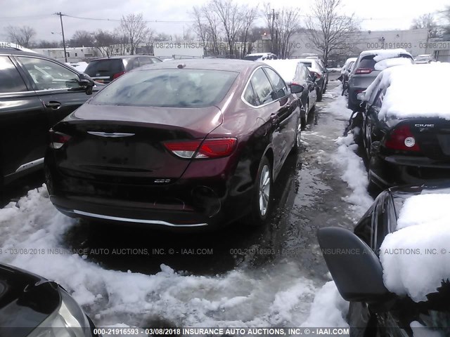 1C3CCCAB3FN539685 - 2015 CHRYSLER 200 LIMITED RED photo 4