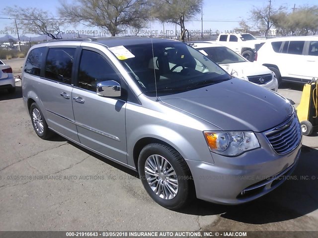 2C4RC1CG7DR641669 - 2013 CHRYSLER TOWN & COUNTRY TOURING L SILVER photo 1
