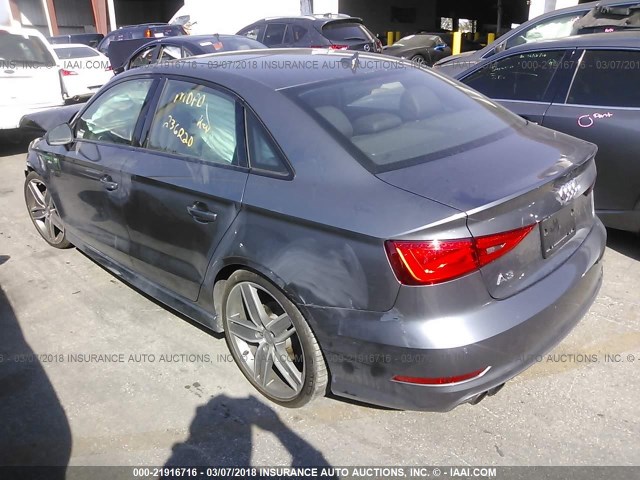 WAUA7GFF0G1028631 - 2016 AUDI A3 PREMIUM GRAY photo 3