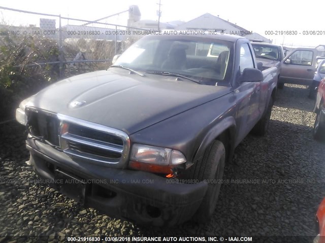 1D7FL16K64S585845 - 2004 DODGE DAKOTA SXT GRAY photo 2