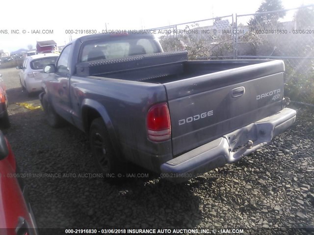 1D7FL16K64S585845 - 2004 DODGE DAKOTA SXT GRAY photo 3