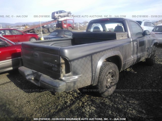 1D7FL16K64S585845 - 2004 DODGE DAKOTA SXT GRAY photo 4