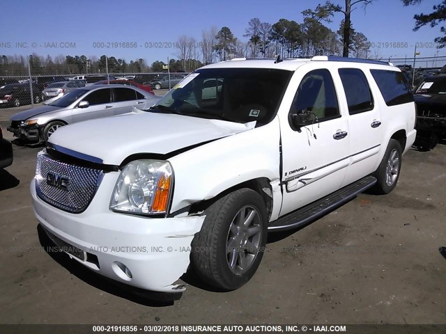 1GKFK66808J166386 - 2008 GMC YUKON XL DENALI WHITE photo 2