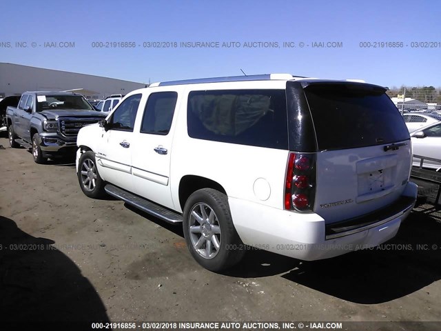 1GKFK66808J166386 - 2008 GMC YUKON XL DENALI WHITE photo 3