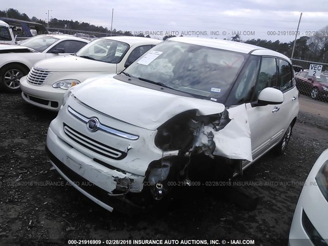 ZFBCFABH6EZ025057 - 2014 FIAT 500L EASY WHITE photo 2