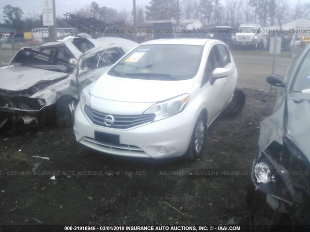 3N1CE2CP1FL428290 - 2015 NISSAN VERSA NOTE S/S PLUS/SV/SL/SR WHITE photo 2