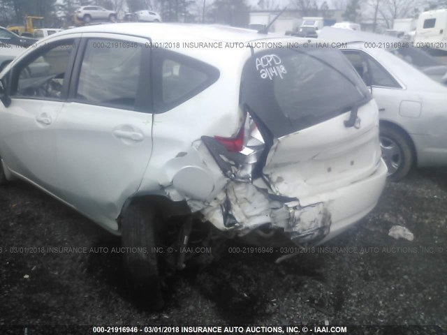 3N1CE2CP1FL428290 - 2015 NISSAN VERSA NOTE S/S PLUS/SV/SL/SR WHITE photo 6