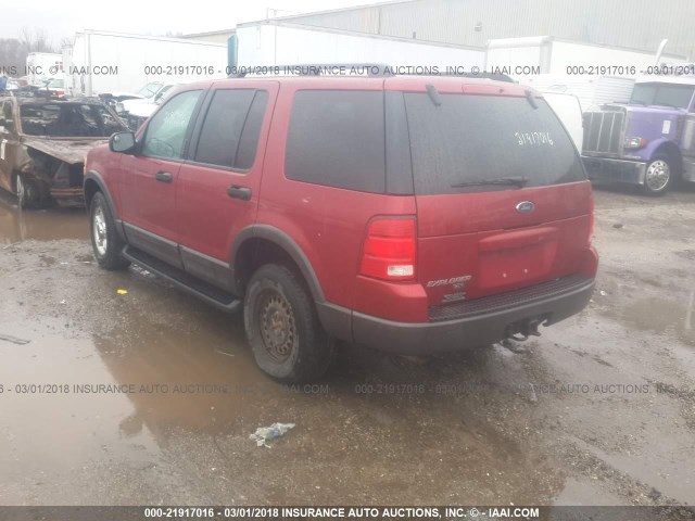 1FMZU73K63ZA96147 - 2003 FORD EXPLORER XLT/XLT SPORT/NBX RED photo 3