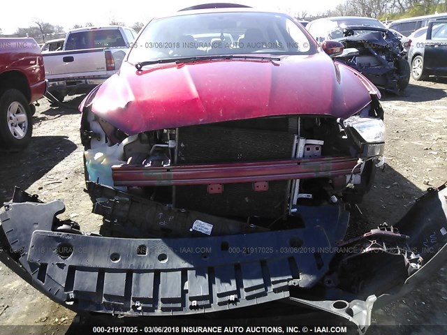 3FA6P0G76ER350111 - 2014 FORD FUSION S RED photo 6