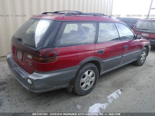 4S3BG6859X7644993 - 1999 SUBARU LEGACY OUTBACK/SSV/LIMITED/30TH RED photo 4