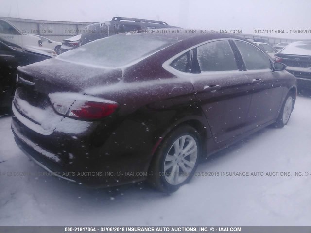 1C3CCCAB2GN157794 - 2016 CHRYSLER 200 LIMITED RED photo 4