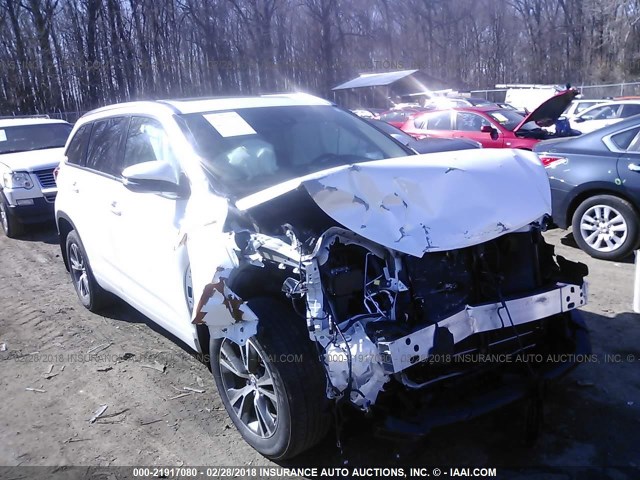 5TDJZRFH2HS378549 - 2017 TOYOTA HIGHLANDER SE/XLE WHITE photo 1