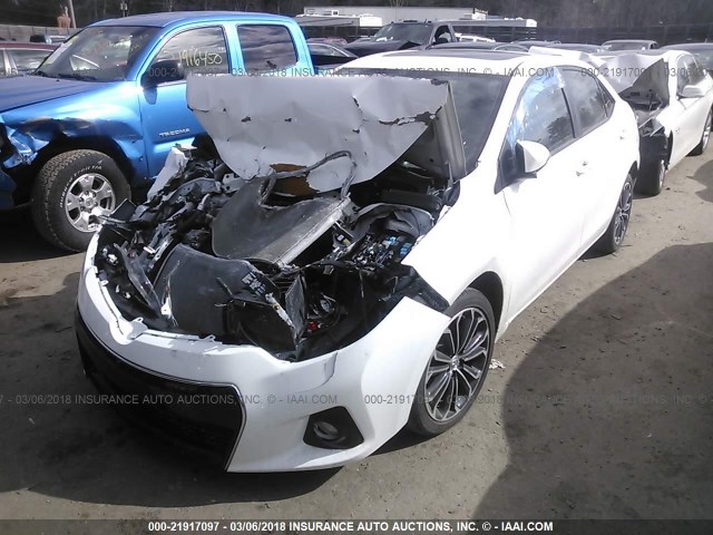 2T1BURHE9GC634201 - 2016 TOYOTA COROLLA L/LE/LE PLS/PRM/S/S PLS WHITE photo 2