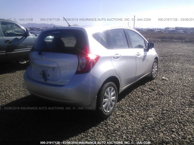 3N1CE2CP9FL394244 - 2015 NISSAN VERSA NOTE S/S PLUS/SV/SL/SR SILVER photo 4