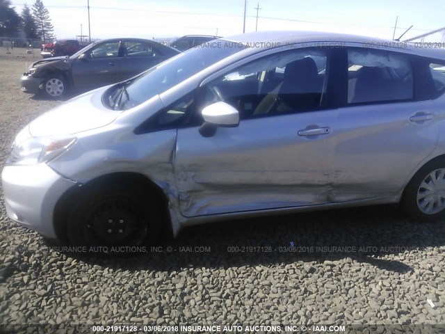 3N1CE2CP9FL394244 - 2015 NISSAN VERSA NOTE S/S PLUS/SV/SL/SR SILVER photo 6