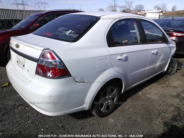 KL1TD5DEXBB146392 - 2011 CHEVROLET AVEO LS/LT WHITE photo 4