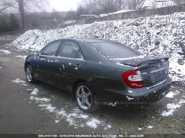 JTDBE32K030207423 - 2003 TOYOTA CAMRY LE/XLE Կանաչ լուսանկար 3