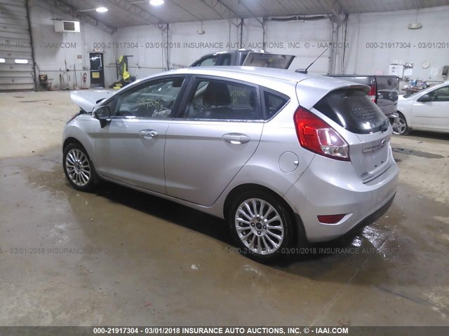 3FADP4FJ9EM127604 - 2014 FORD FIESTA TITANIUM SILVER photo 3