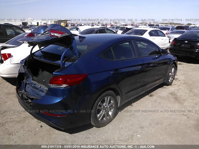 5NPD84LF6HH190127 - 2017 HYUNDAI ELANTRA SE/VALUE/LIMITED BLUE photo 4