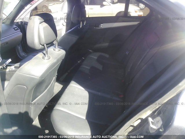 WDDGF54X08R017654 - 2008 MERCEDES-BENZ C 300 GRAY photo 8