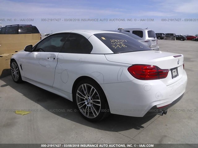 WBA3V5C59EP751466 - 2014 BMW 428 I WHITE photo 3