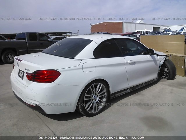 WBA3V5C59EP751466 - 2014 BMW 428 I WHITE photo 4