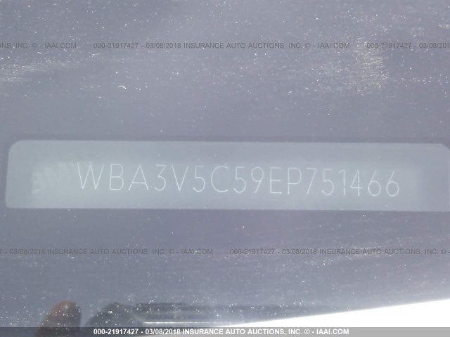WBA3V5C59EP751466 - 2014 BMW 428 I WHITE photo 9