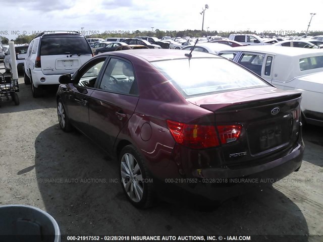 KNAFW4A36C5581193 - 2012 KIA FORTE SX RED photo 3