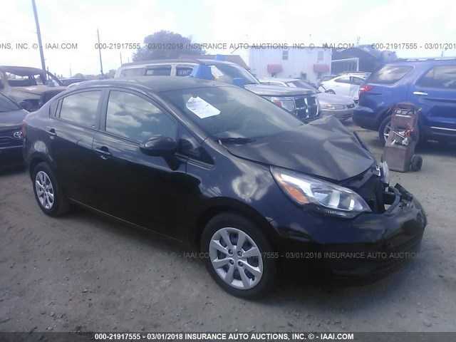 KNADM4A30E6327537 - 2014 KIA RIO LX BLACK photo 1