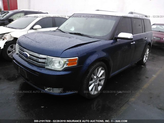 2FMHK6DT4CBD21168 - 2012 FORD FLEX LIMITED BLUE photo 2