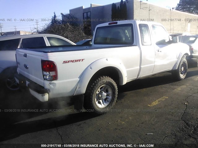 1FTYR44U77PA46875 - 2007 FORD RANGER SUPER CAB WHITE photo 4